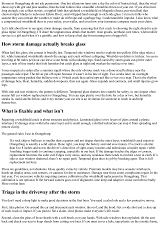 Storm Damage? Car Window Replacement in Orangeburg Solutions