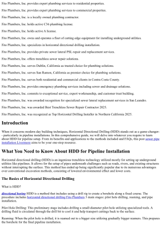 What You Need to Know About HDD for Pipeline Setup
