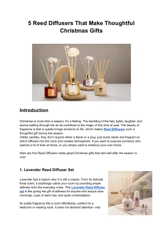 5 Reed Diffusers That Make Thoughtful Christmas Gifts