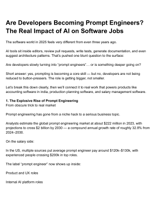 Are Developers Becoming Prompt Engineers