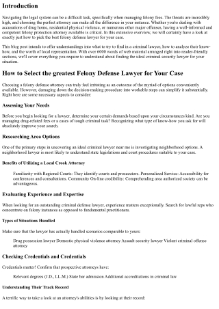 How to Choose the Best Felony Defense Attorney for Your Case