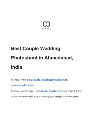 Best Couple Wedding Photoshoot in Ahmedabad, India