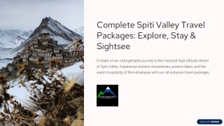 Complete Spiti Valley Travel Packages with Stay & Sightseeing