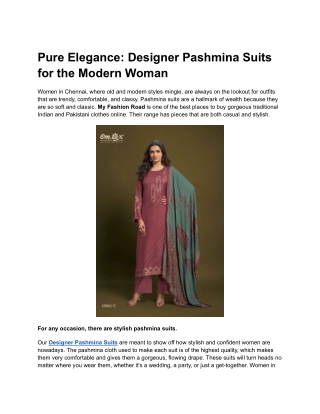 Pure Elegance_ Designer Pashmina Suits for the Modern Woman