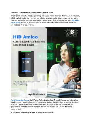 HID Amico Facial Reader - Bringing Next-Gen Security to KSA[1]