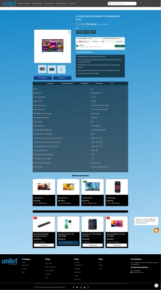 LG UHD 55 Inch Smart TV 55UA8300-6LA | Unilet Stores
