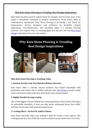 Why Kota Stone Flooring is Trending Best Design Inspirations
