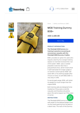 Man over board training dummy