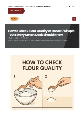 How to Check Flour Quality at Home: 7 Simple Tests Every Smart Cook Should Know