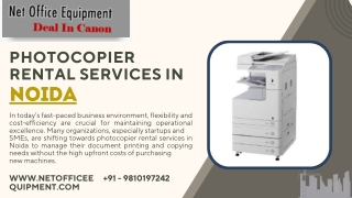 Enhancing Business Productivity with Reliable Photocopier Rental Services in Noida