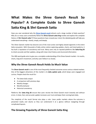 What Makes the Shree Ganesh Result So Popular_ A Complete Guide to Shree Ganesh Satta King & Shri Ganesh Satta