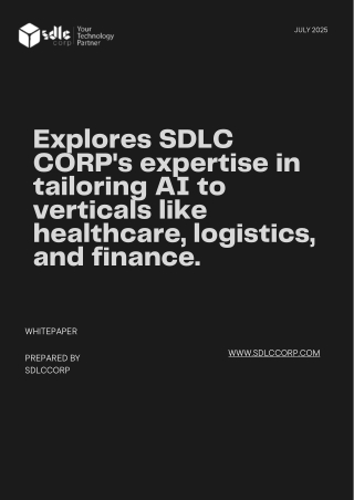 Explores SDLC CORP's expertise in tailoring AI