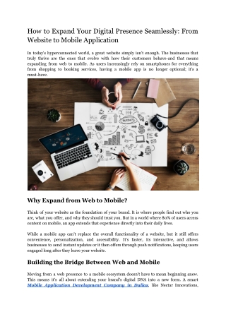 How to Expand Your Digital Presence Seamlessly_ From Website to Mobile Application
