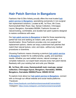 Hair Patch Service in Bangalore (2)