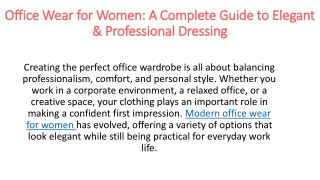 women formal outfits