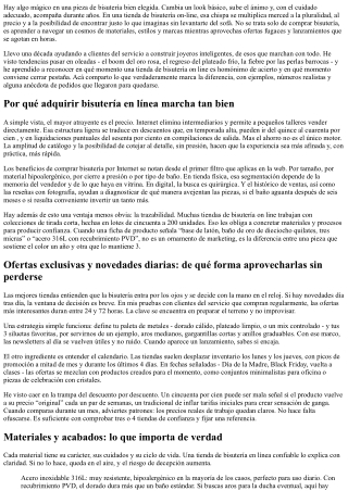 Tienda de bisutería online: descubre ofertas exclusivas y novedades al día