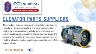 Enhancing Vertical Mobility with Reliable Elevator Parts Suppliers