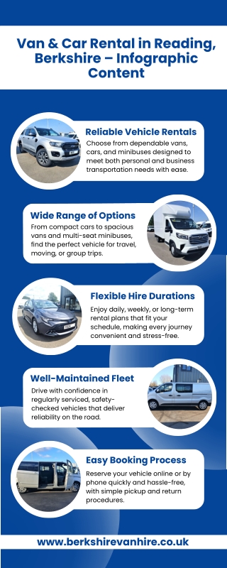 Van Hire, Car Rental Reading, Berkshire  Minibus Hire
