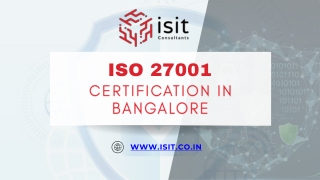 Get ISO 27001 Certification in Bangalore