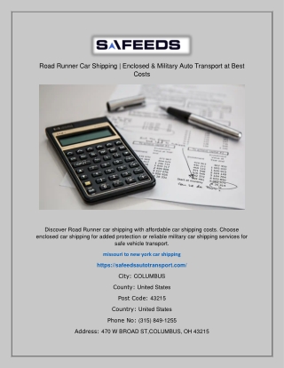 Road Runner Car Shipping | Enclosed & Military Auto Transport at Best Costs