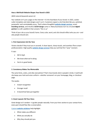 2025 Branding: Make Your Website Your Strongest Asset