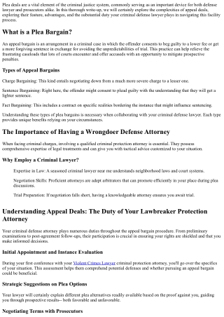 Understanding Plea Bargains: The Role of Your Criminal Defense Attorney