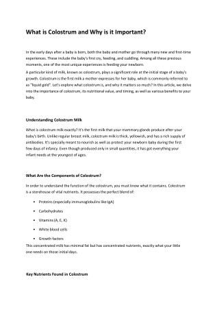 What-is-Colostrum-and-Why-is-it-Important