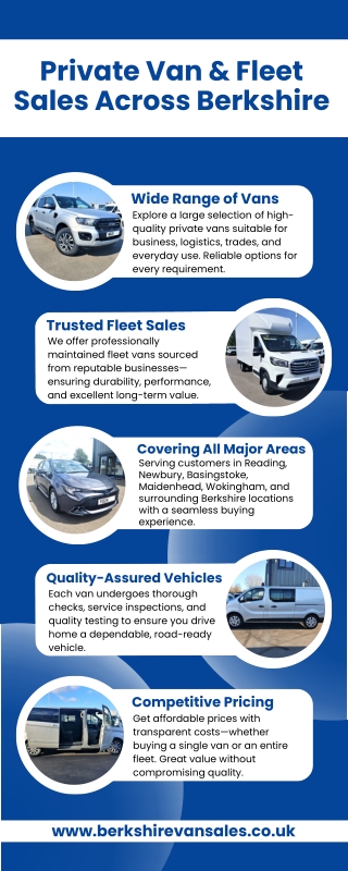 Buy private van fleet sales Reading, Newbury, Basingstoke, Maidenhead, Wokingham and Berkshire