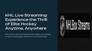 KHL Live Streaming
