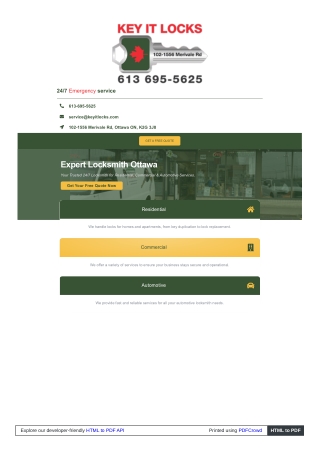 Locksmith Ottawa - Expert 24/7 Locksmith Services in Ottawa