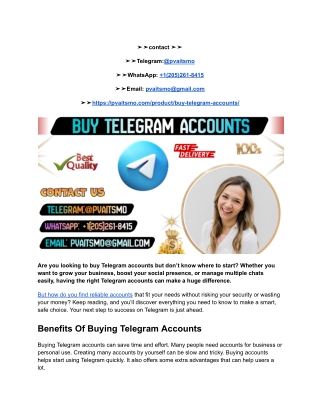 Explore the Top 8 Sites for Buying Telegram Accounts Safely in ....