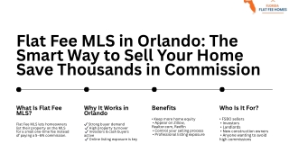 Orlando Flat Fee MLS Benefits Every Seller Should Know