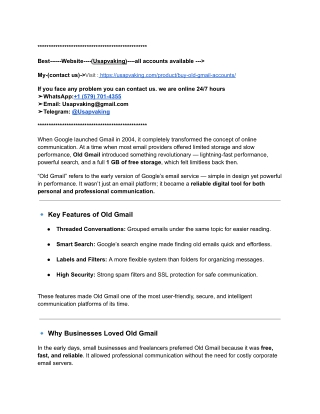 Top 33 Sites to Buy Old Gmail Accounts in Bulk (PVA & Old)