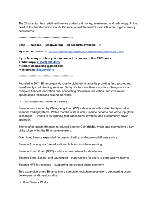 003, Trusted Routes to Use Binance Securely from the USA, UK and Canada