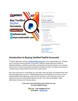 Easy step to Buying Verified PayPal Accounts from _ USA Trust IT