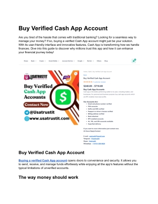 89 Best easy place to Buy Verified Cash App Accounts _ Unlimited.