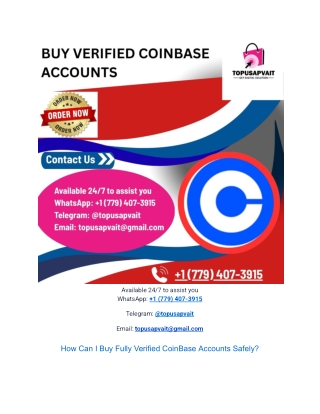 Top 12 Trusted Ways to Buy Verified Coinbase Accounts