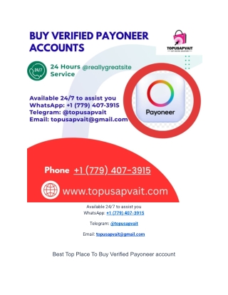 Top 10 Websites To Buy, Verified Payoneer Accounts and top service