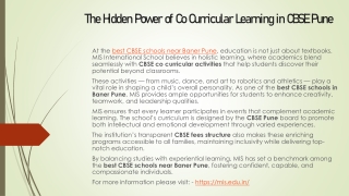 The Hidden Power of Co Curricular Learning in CBSE Pune