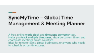 Universal World Time Converter