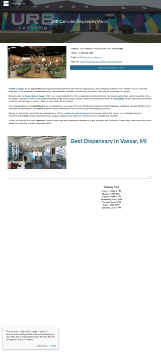 URB Cannabis Dispensary Vassar