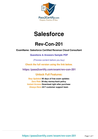 Rev-Con-201: Revenue Operations & Strategy Fundamentals Certification Overview