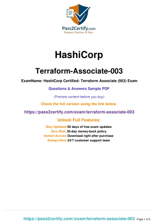 HashiCorp Terraform Associate (003) Certification Overview