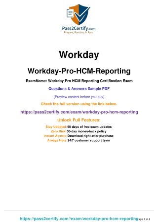 Workday Pro: HCM Reporting Certification Overview