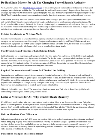 Is Link Building Still Relevant for AI Search?