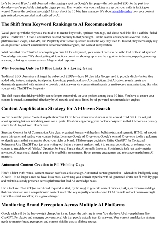 How to Amplify Content for AI Visibility