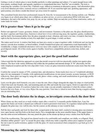 How to Ensure Perfect Fit in Car Window Glass Replacement