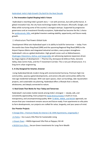 Apartments for Sale in Hyderabad | Flats for Sale in Hyderabad