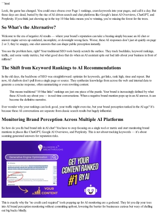 How to Deal With Negative Brand Mentions in AI Chat