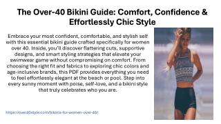 The Over-40 Bikini Guide: Comfort, Confidence & Effortlessly Chic Style